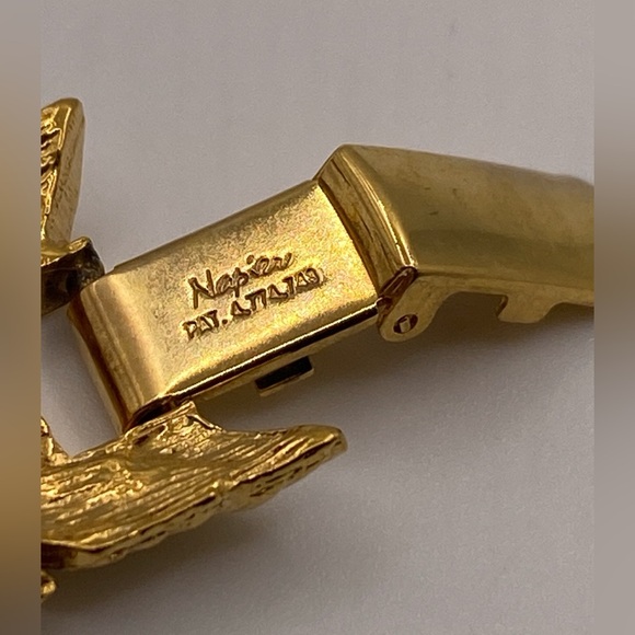 Napier Gold Tone Woven Chain Link Bracelet - Picture 6 of 8